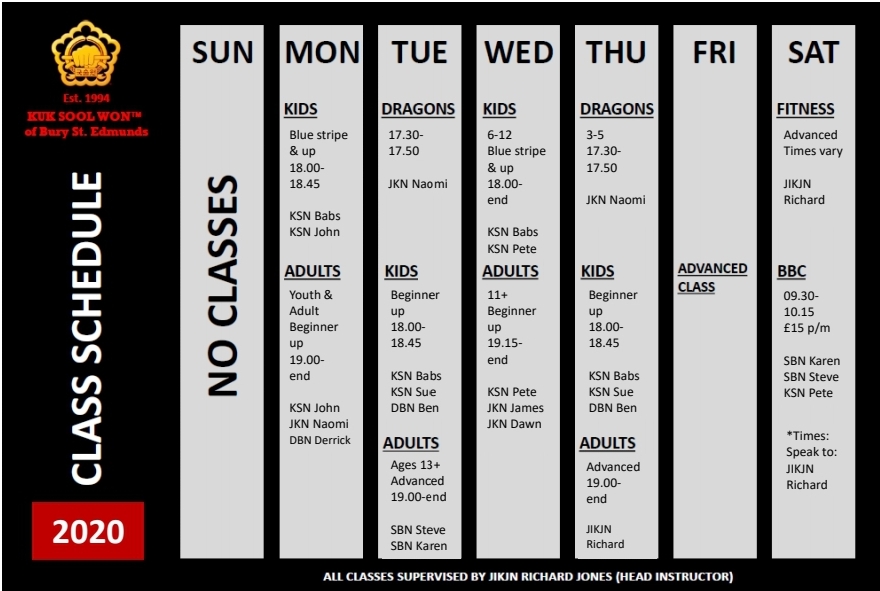 KSW Bury St Edmunds Timetable 2020